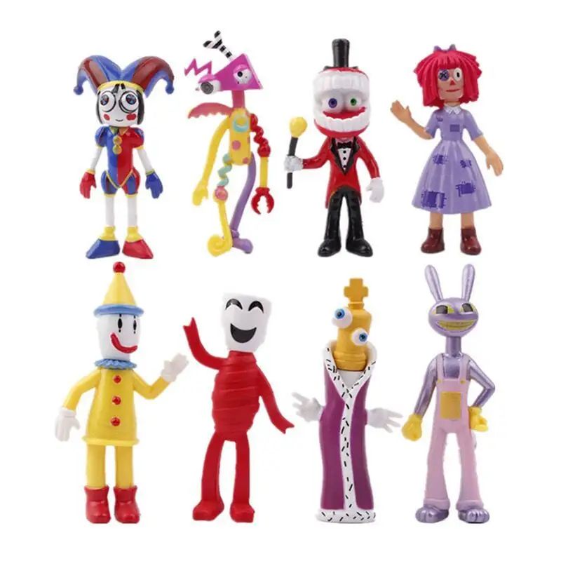 Набор фигурок Удивительный цифровой цирк / The Amazing Digital Circus 8шт (9-10см, пакет)