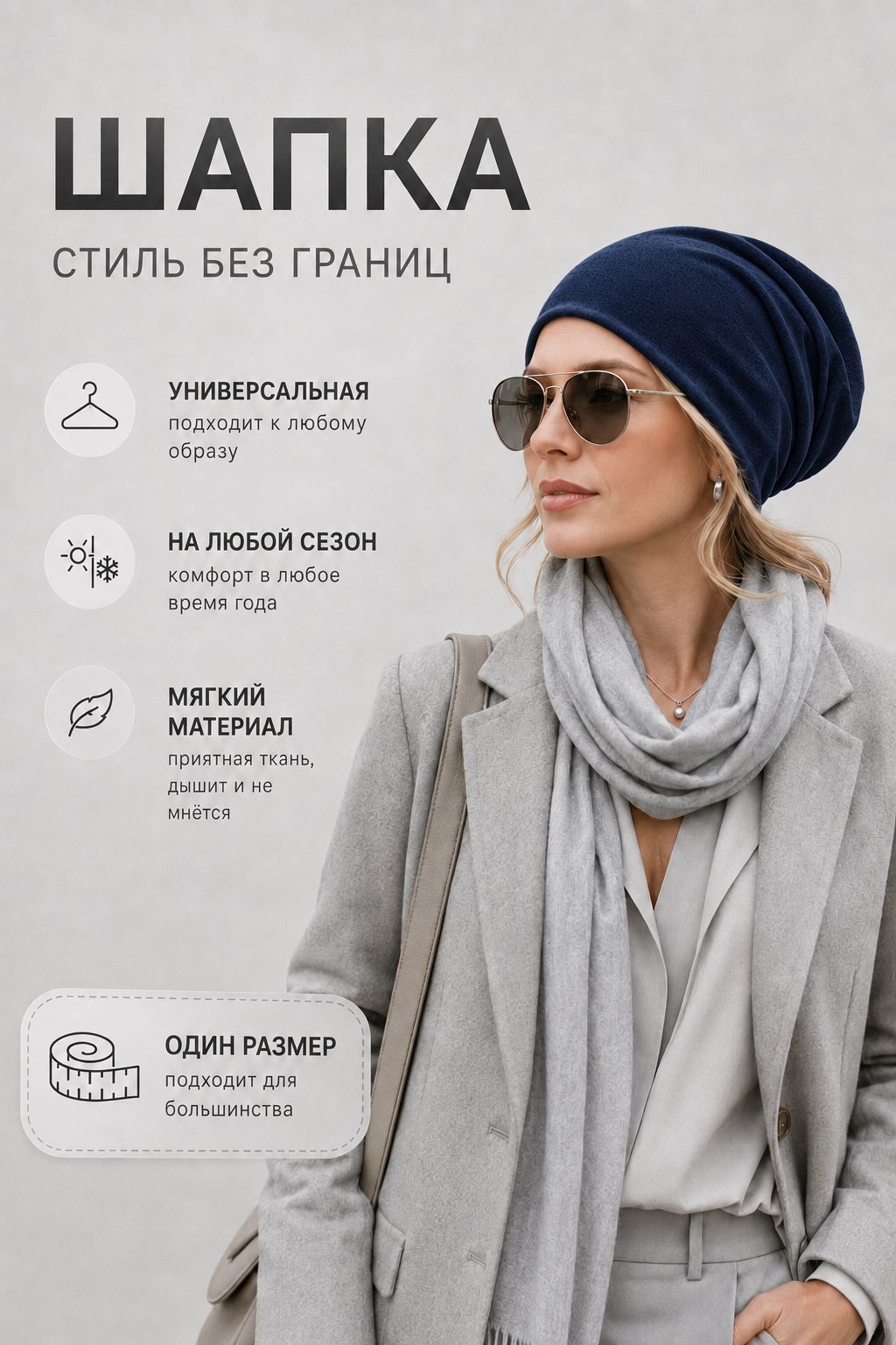 Шапка-бини для взрослых и детей