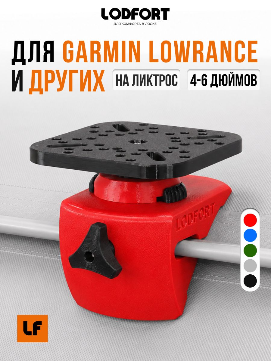 Держатель эхолота LODFORT на ликтрос, 4-6 дюймов, для Garmin и Lowrance, поворот 360, без люфта