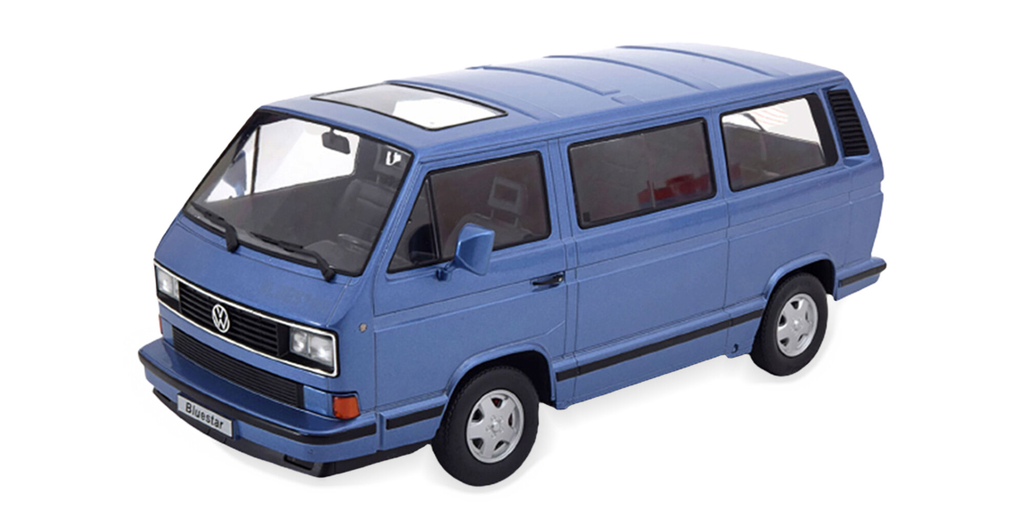 Модель коллекционная KK-SCALE Vw volkswagen bus T3 blue star 1993 light blue-metallic limited edition 500 pcs