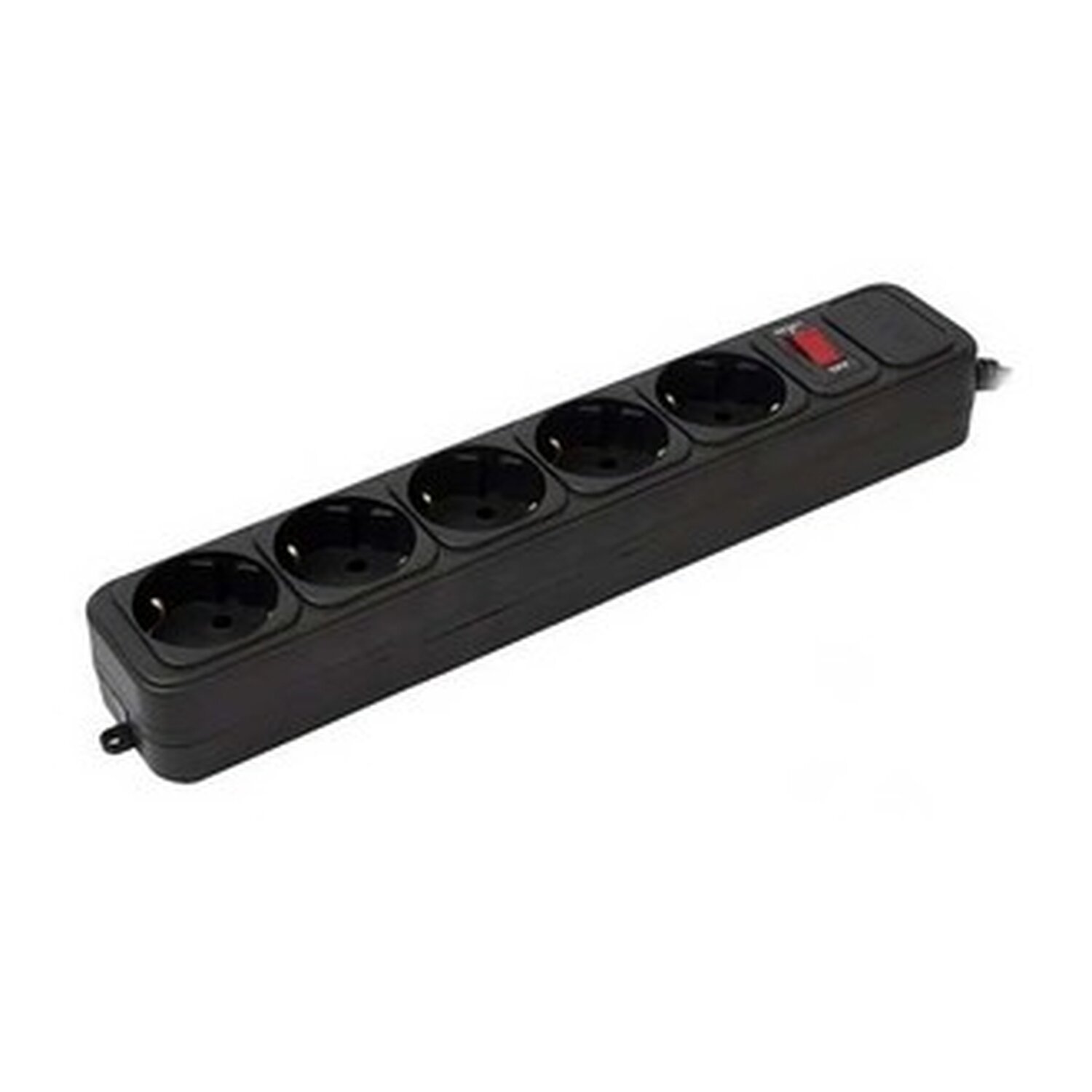 Сетевой фильтр PC PET AP01006-E-B, 1.8 м, 5 розеток, чёрный (для UPS)