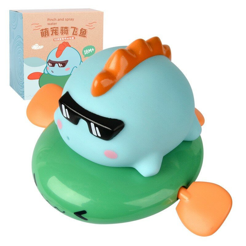 Ветряная игрушка-динозавр для ванной с водным брызгом, веселая водная игра для детей, яркая подарочная упаковка