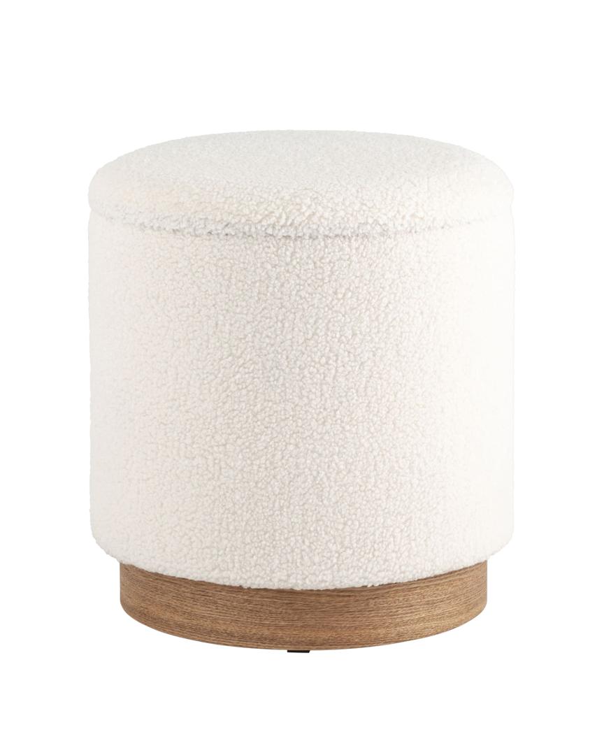 Stool Group Пуф с ящиком Холли S тедди белый, 42*38,5*38,5 см, арт. УТ000036432