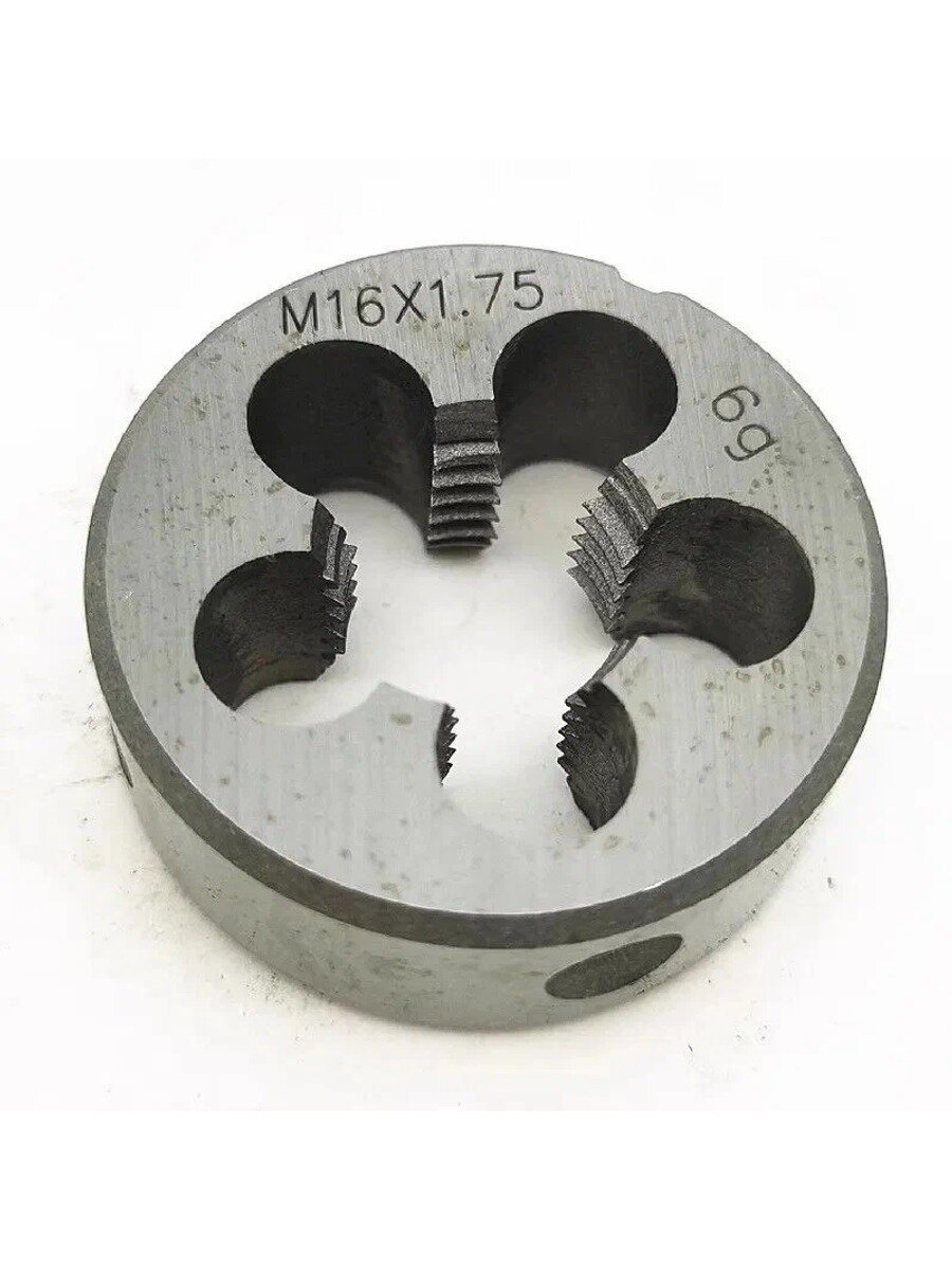 Плашка ручная, правая, М16х1,75, Сталь инструментальная 9XC, 1 штука, FUDO