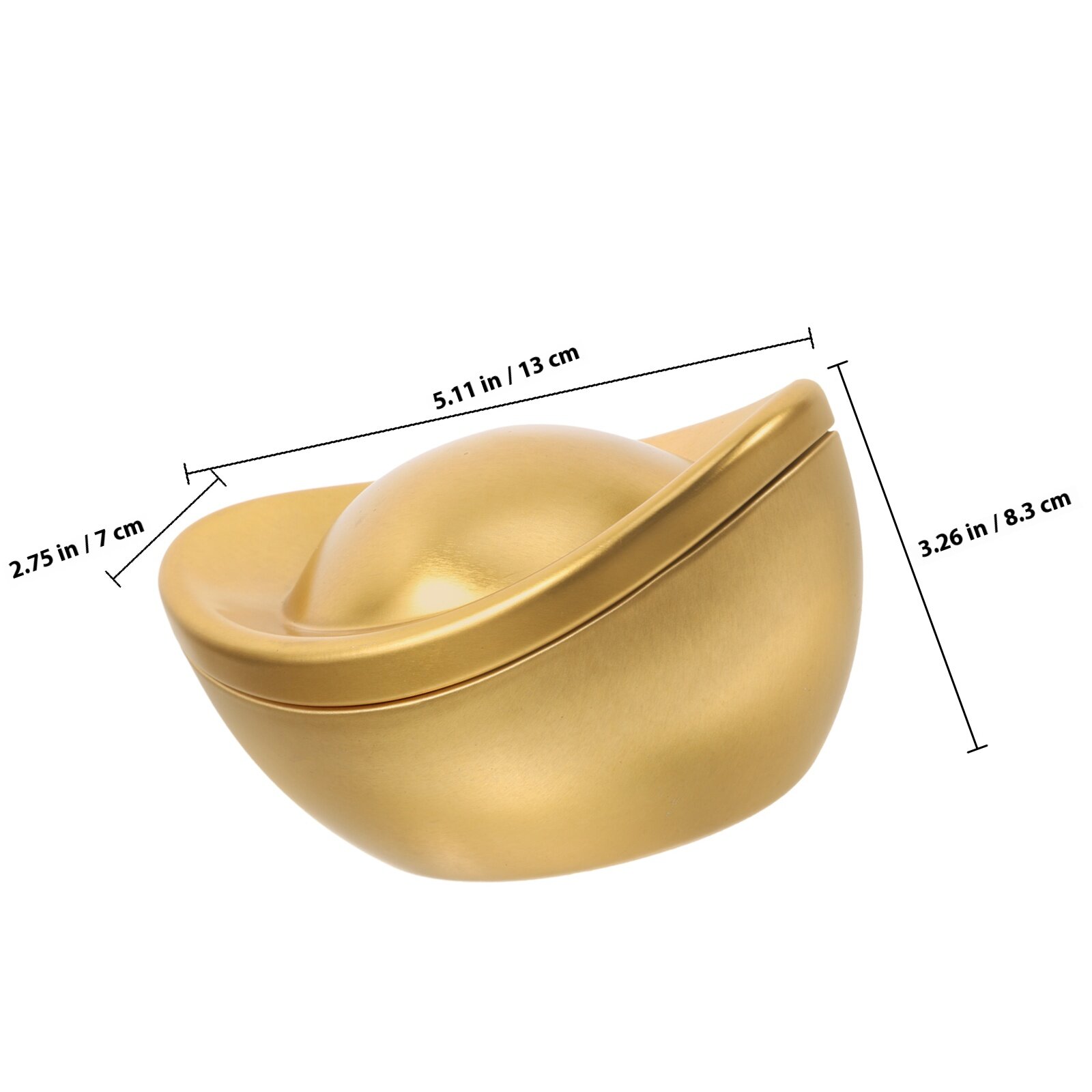 Коробка Для Конфет В Форме Ингота 2 Штуки Золотой Цвет 13 00X8 30X7 00Cm