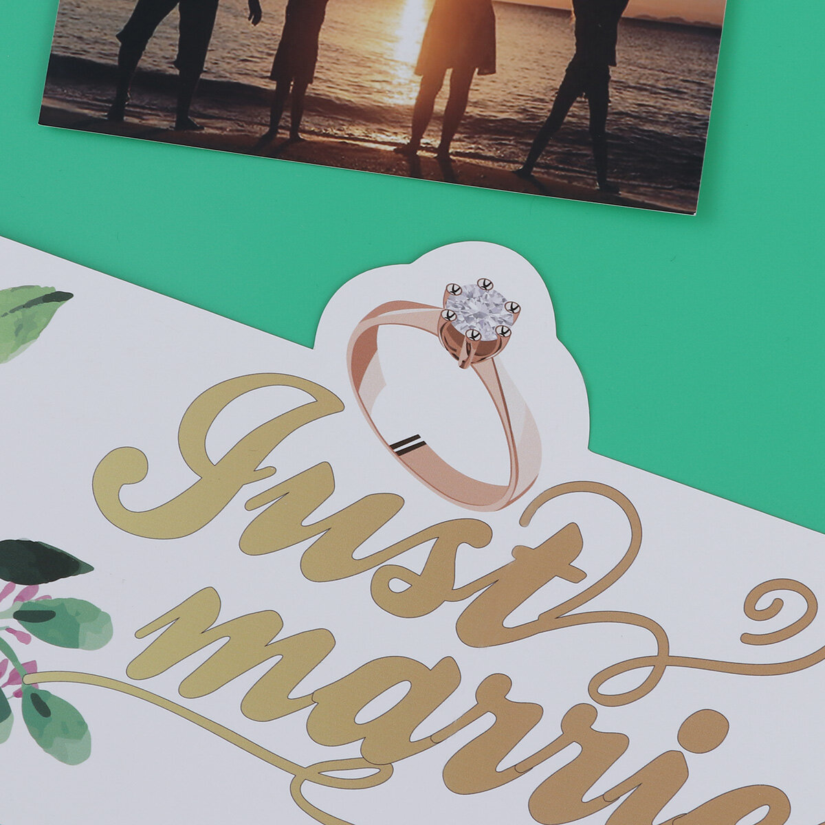 2 Штуки Свадебная Фото рамка С Цветочным Узором Для Фотосессии Размер M Оригинальный Аксессуар Для Праздников И Тусовок