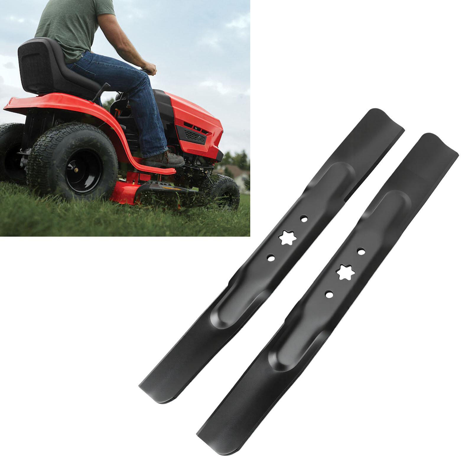 2 шт. лезвия для косилки с 6 отверстиями для замены на Craftsman T105 T107 T110 T130 T210 T1000 T1100 42-дюймовые косилки 742-04308 742-04308A