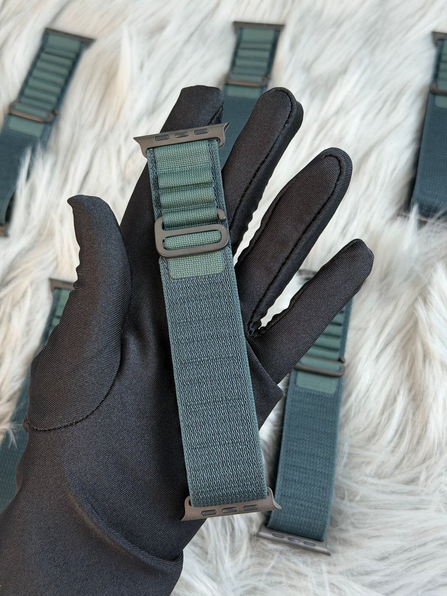 Ремешок Alpine Loop Dark Green Black Titanium 49mm MYPT3FE/A Без коробки size M (Original)