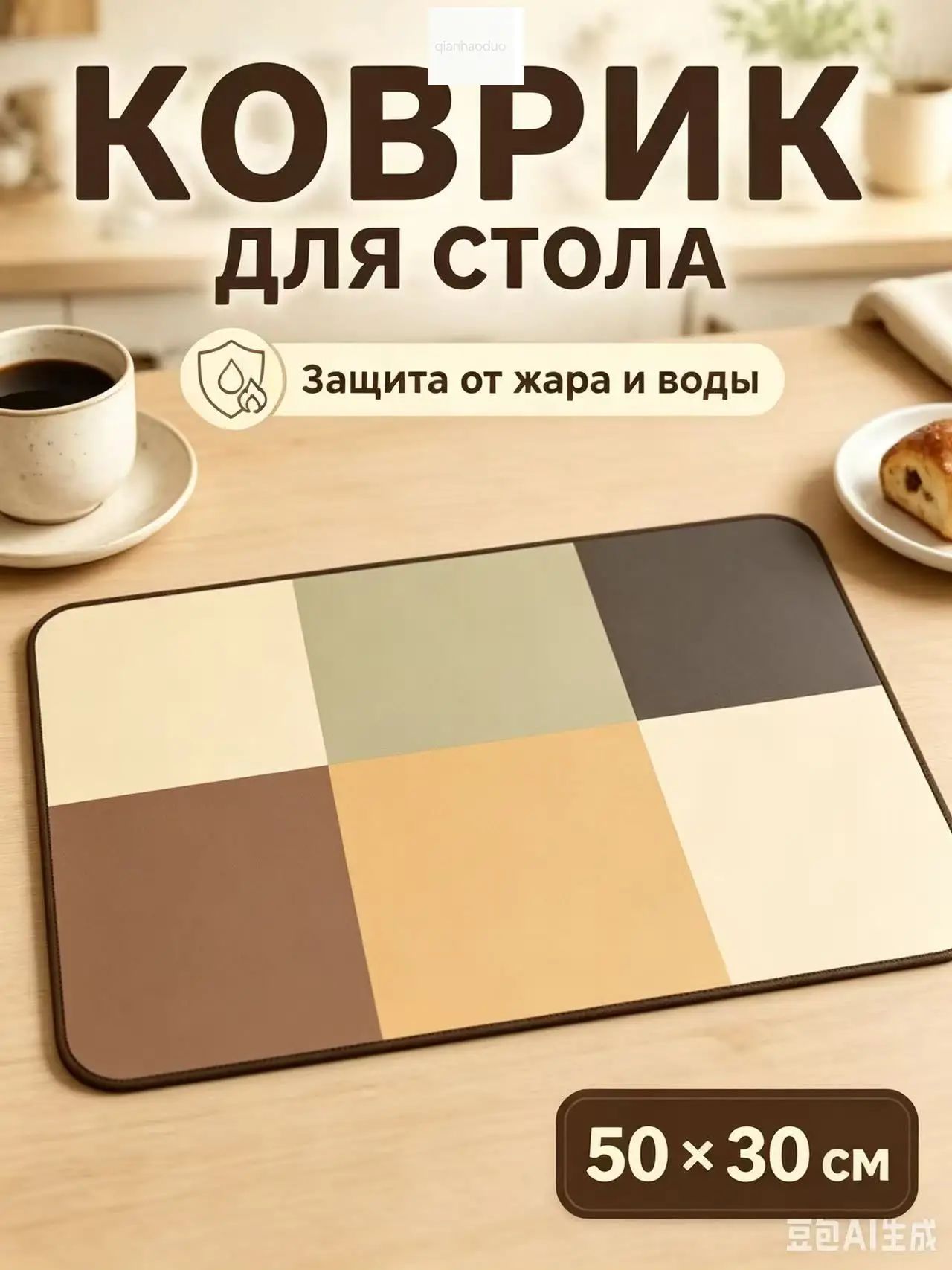 Коврик для сушки посуды 30 см x 50 см х 5 см 1 шт каучук черный матовый