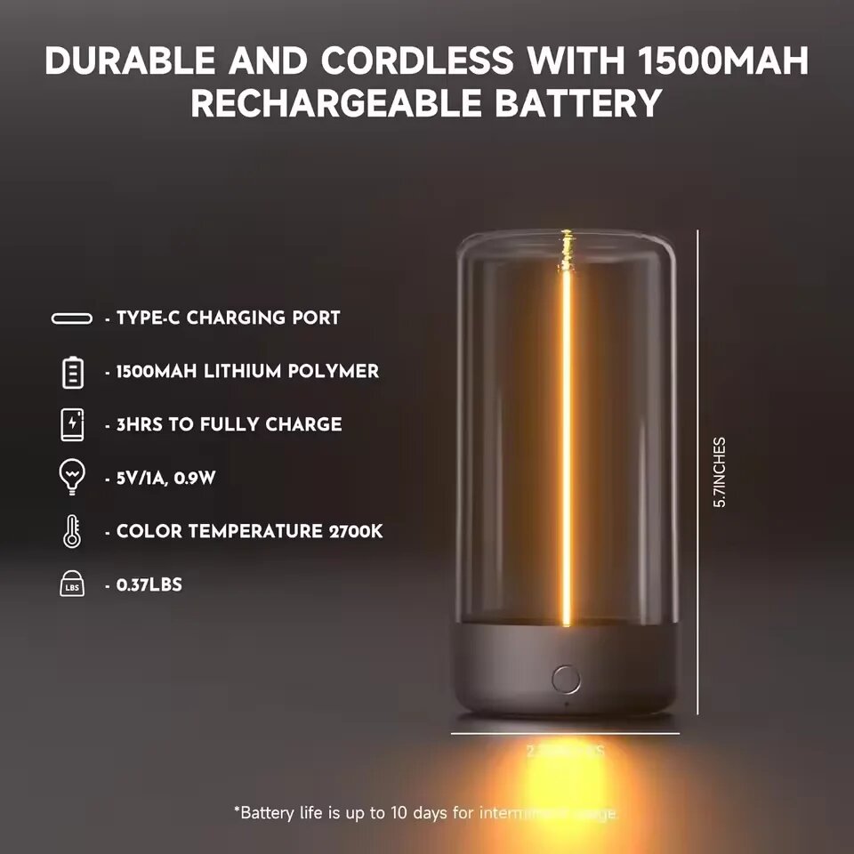 Светодиодная свеча FPOO, Magnetic lamp, 1500mAh