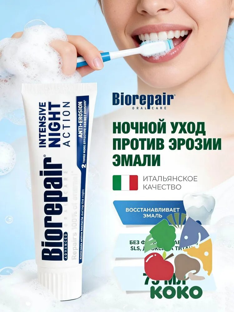 Зубная паста Intensive Night Repair ночной уход против эрозии эмали, 75 мл