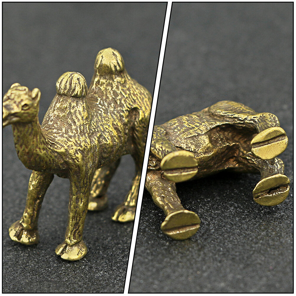 Миниатюрная Статуэтка Верблюда Из Меди Золотистого Цвета 4.5X3.5X1.3Cm