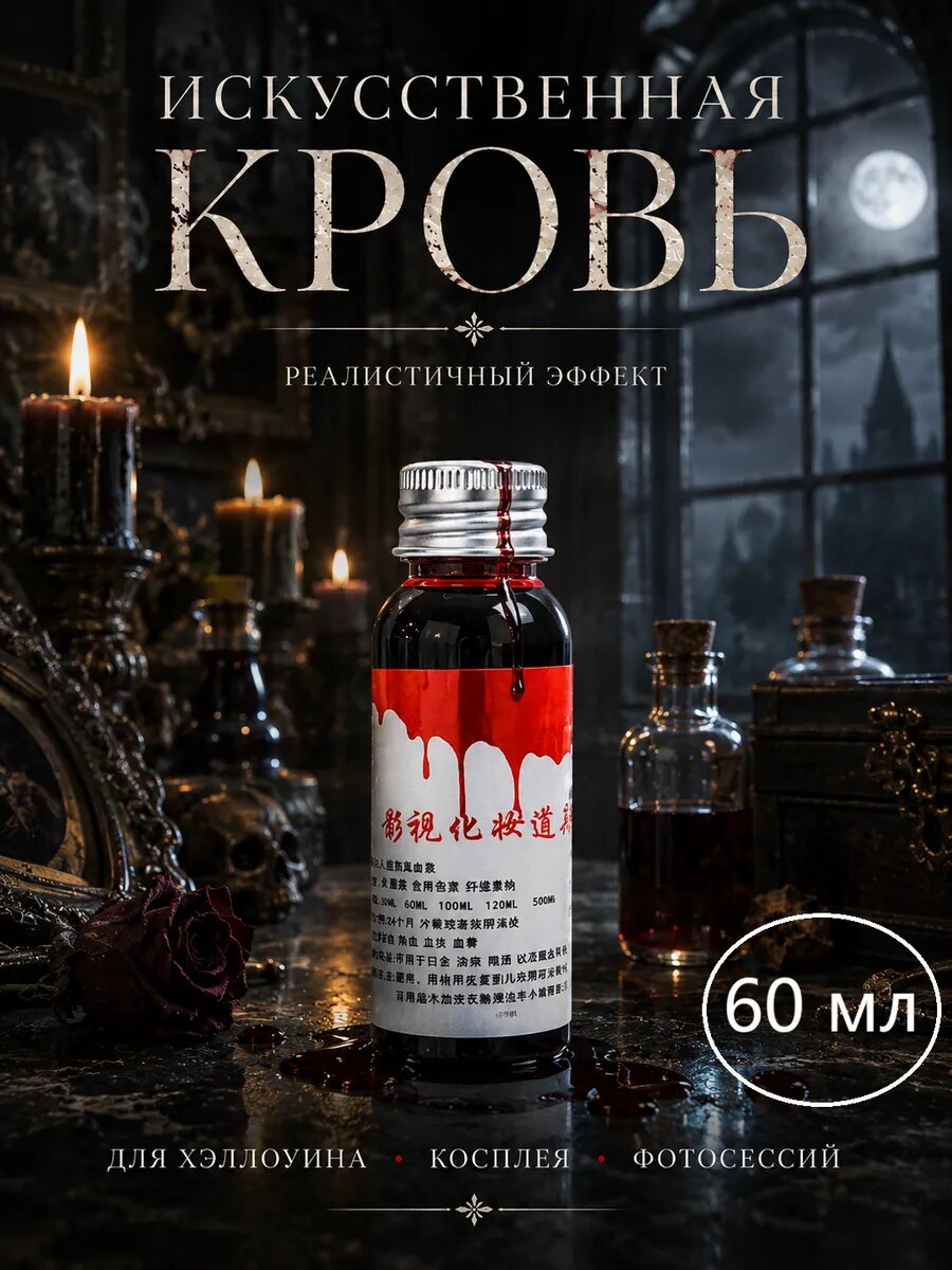 Кровь искусственная для ран и шрамов для грима на хэллоуин