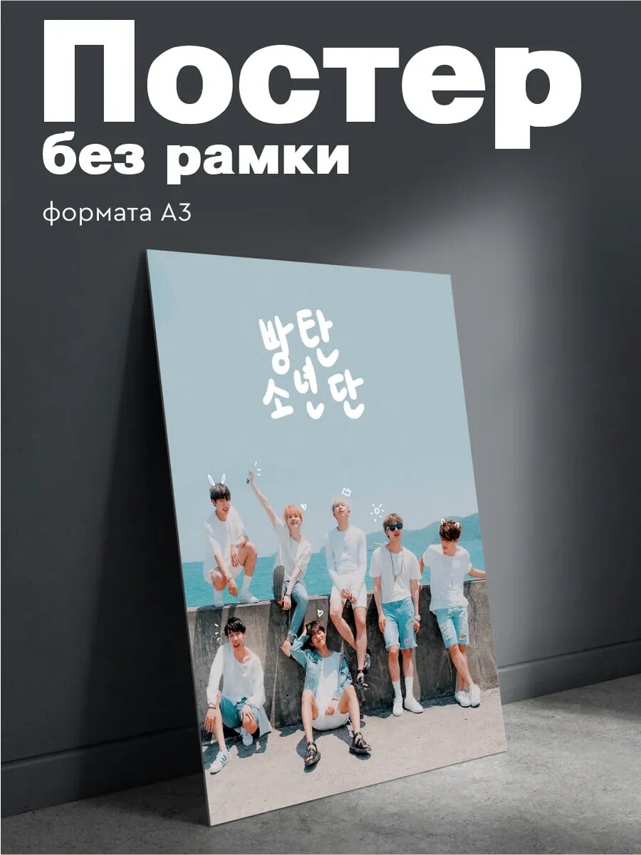 Постер на стену k-pop BTS плакат А3