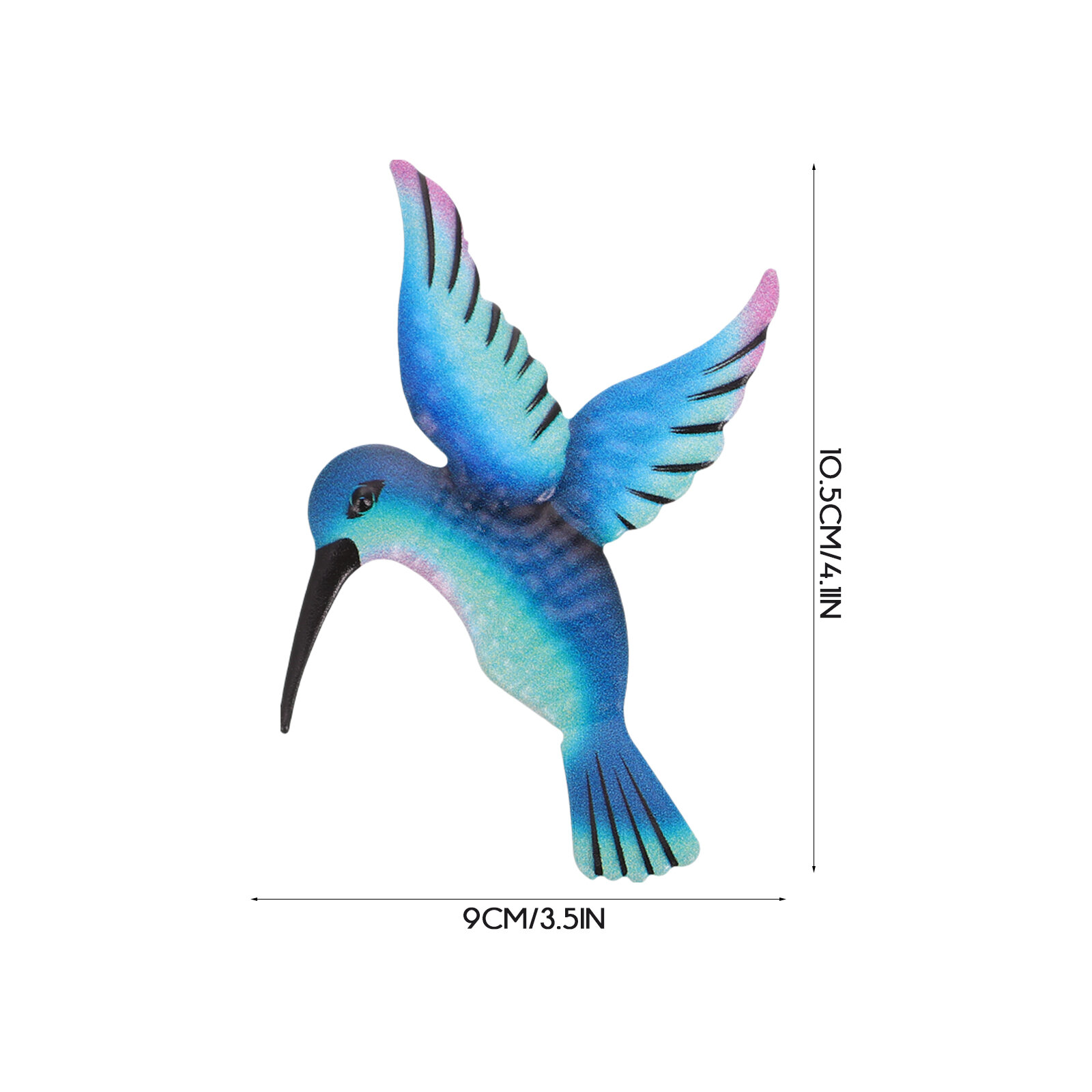 2 Штуки Настенный Декор В Forme Hummingbird Из Железа Металлическая Птица Скульптура 10 5X9 Cm