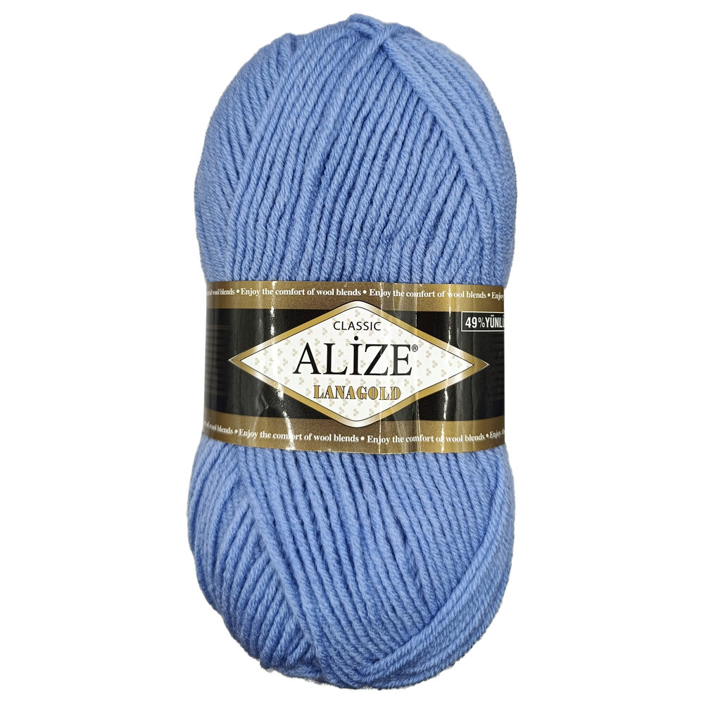 Пряжа для вязания Alize Lanagold classic 40 голубой 100 гр/240 м 49% шерсть, 51% акрил