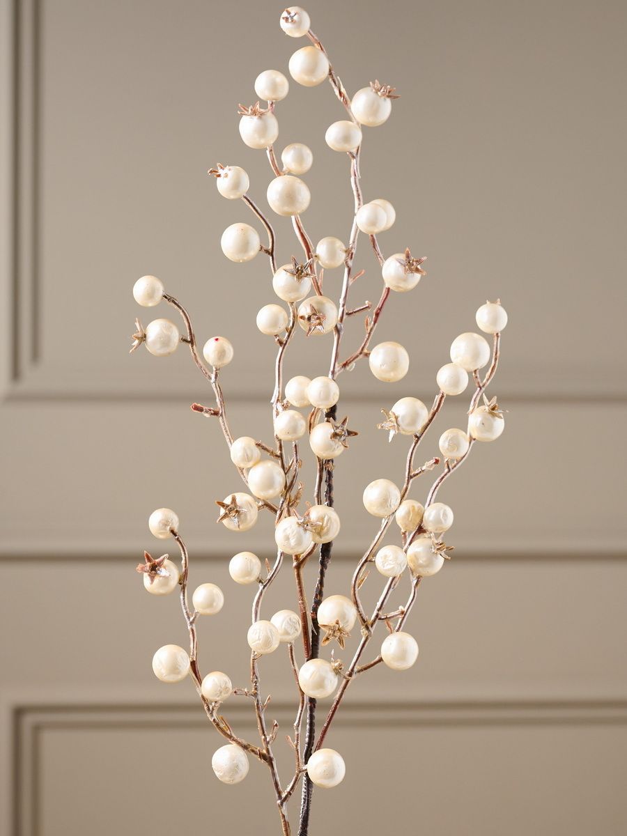 Декоративная ветка с ягодами Pearl Berries 60 см