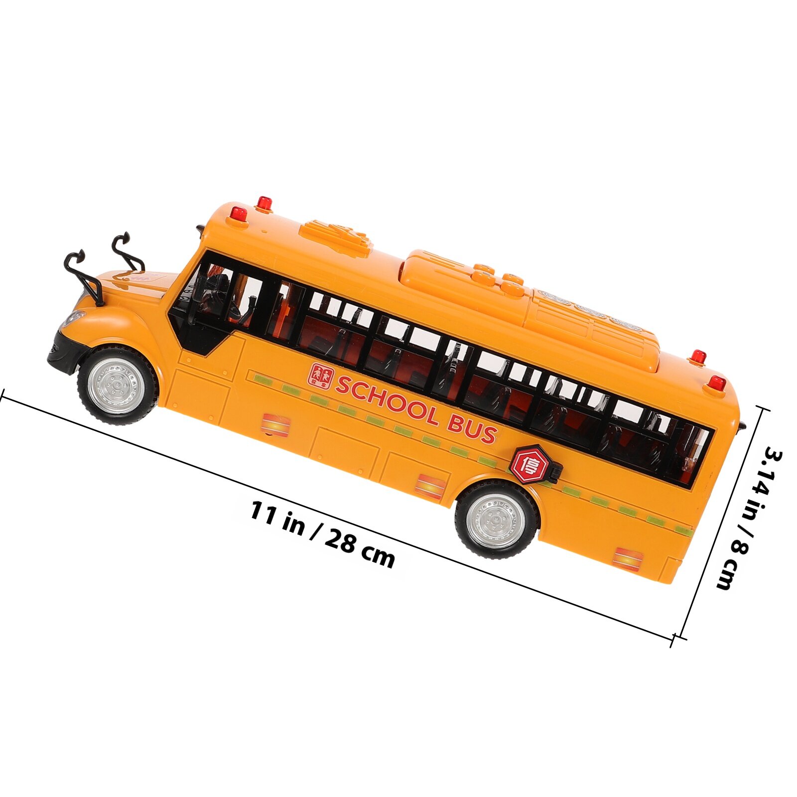 Игрушечный Автобус Школьного Типа Из Высококачественного Пластика 28X10Cm Желтый