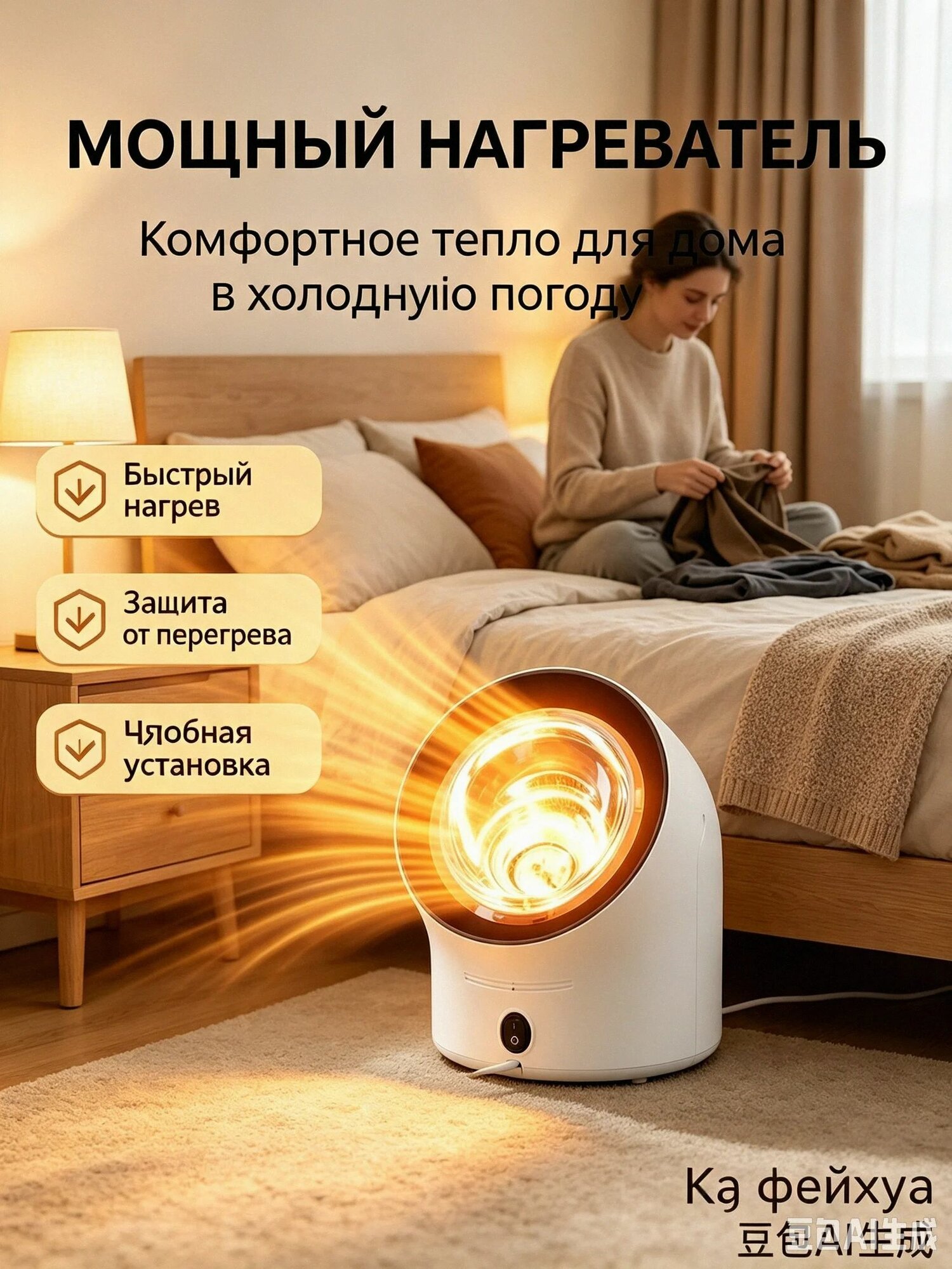 Обогреватель водонепроницаемый с защитой от утечки электроэнергии