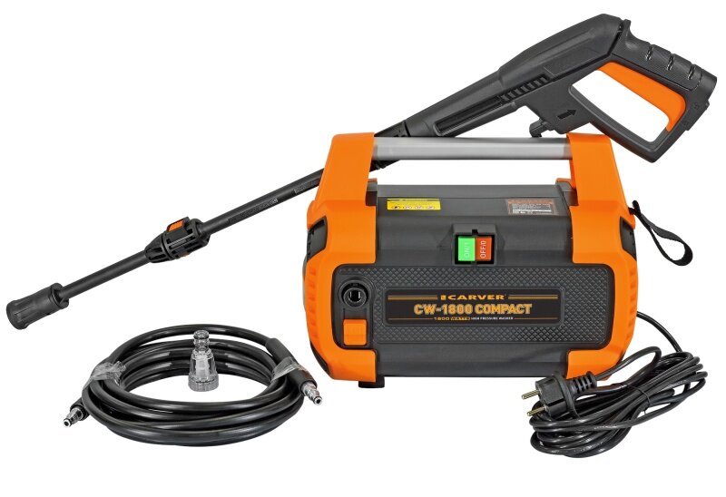 Мойка высокого давления CARVER CW-1800 COMPACT (1800 Вт, 110-150 бар, 6,2-7 л/мин,)