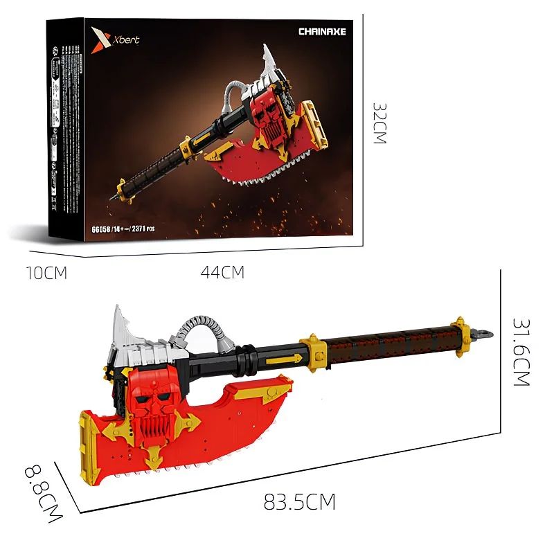Power chain saw axe Сборка моделей строительных блоков игрушек