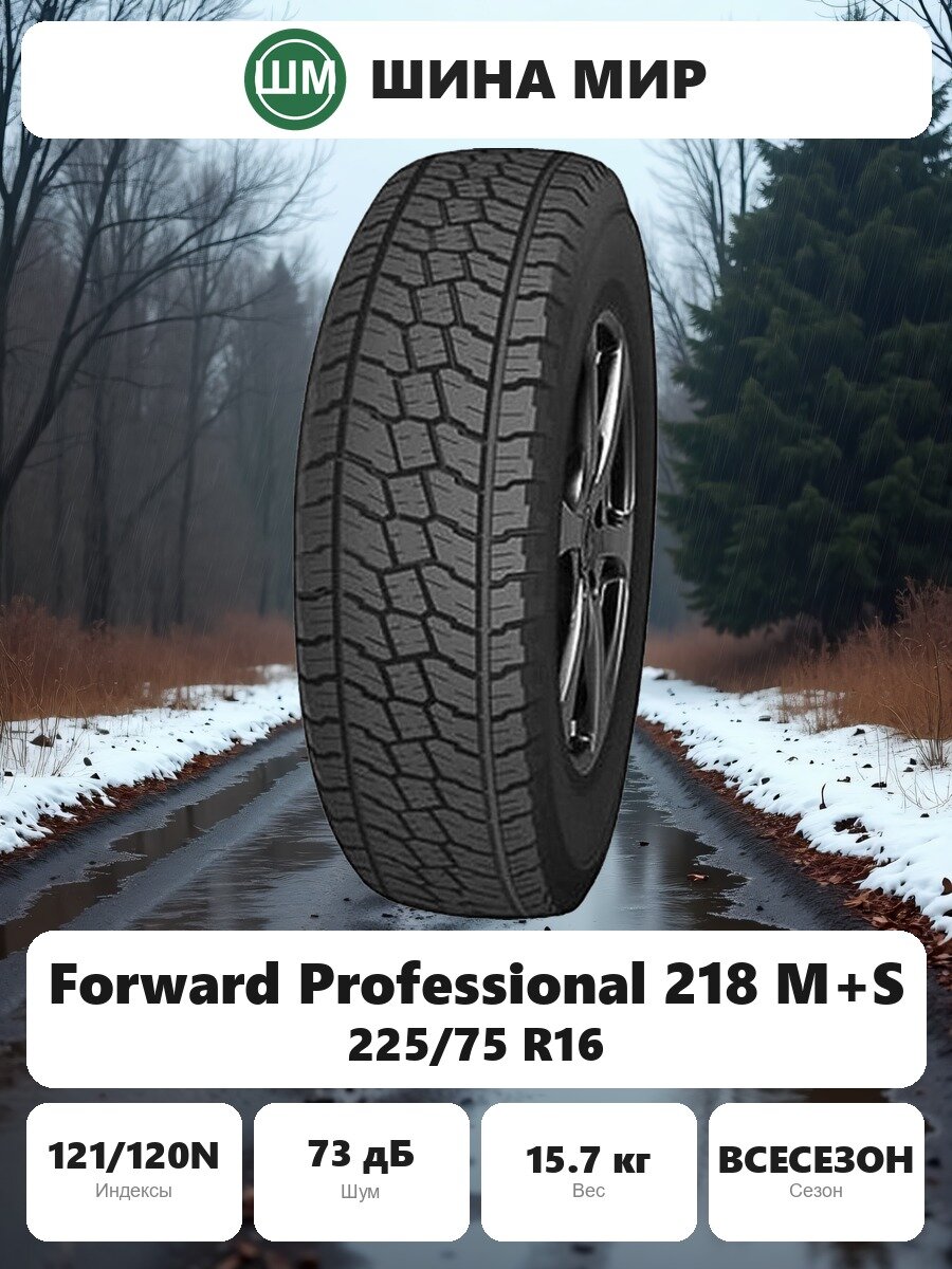 Шина Forward Professional 218 M+S 225/75 R16 121/120N Всесезонная Нешипованная