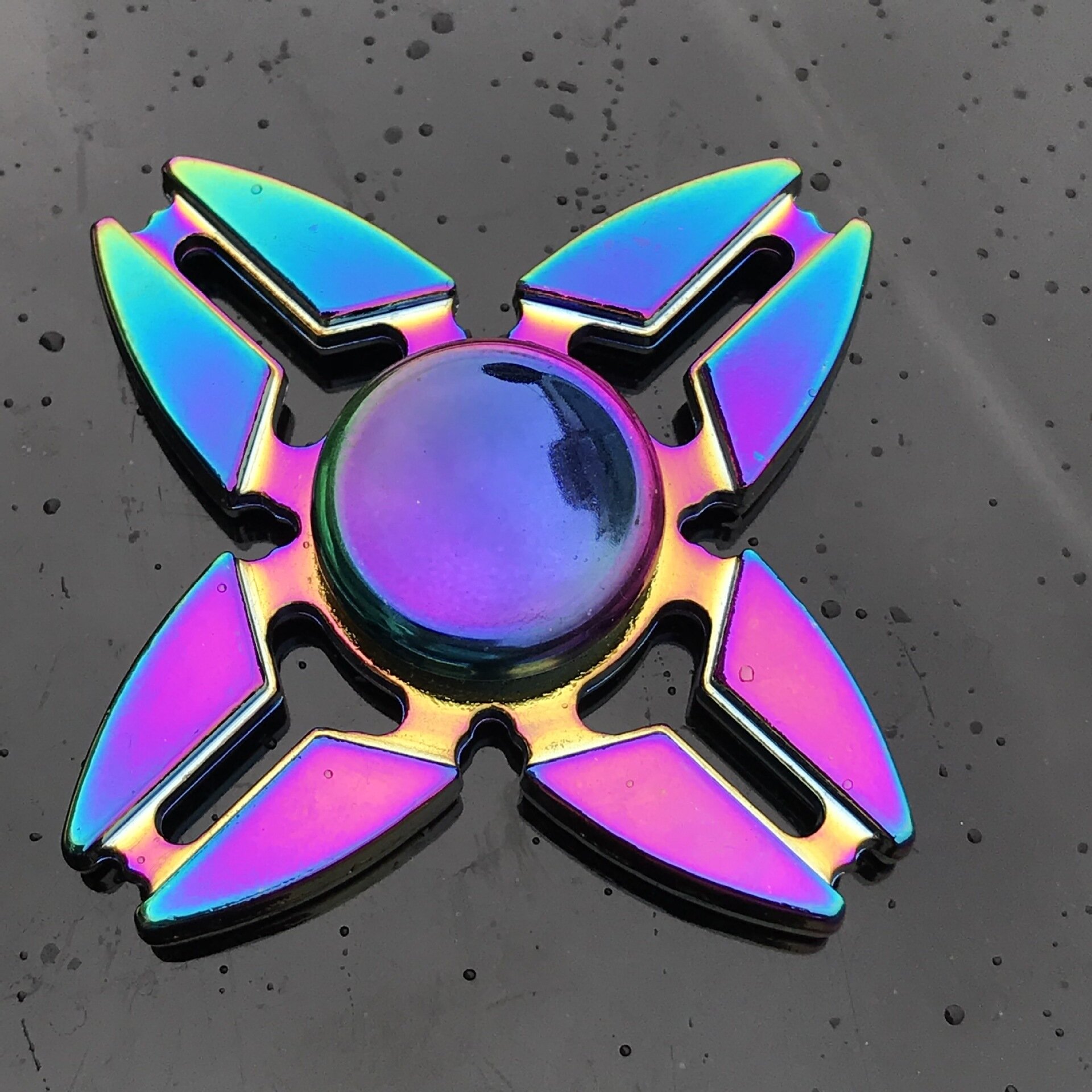 Цветной цинковый спиннер для снятия стресса игрушка дизайн четыре когтя
