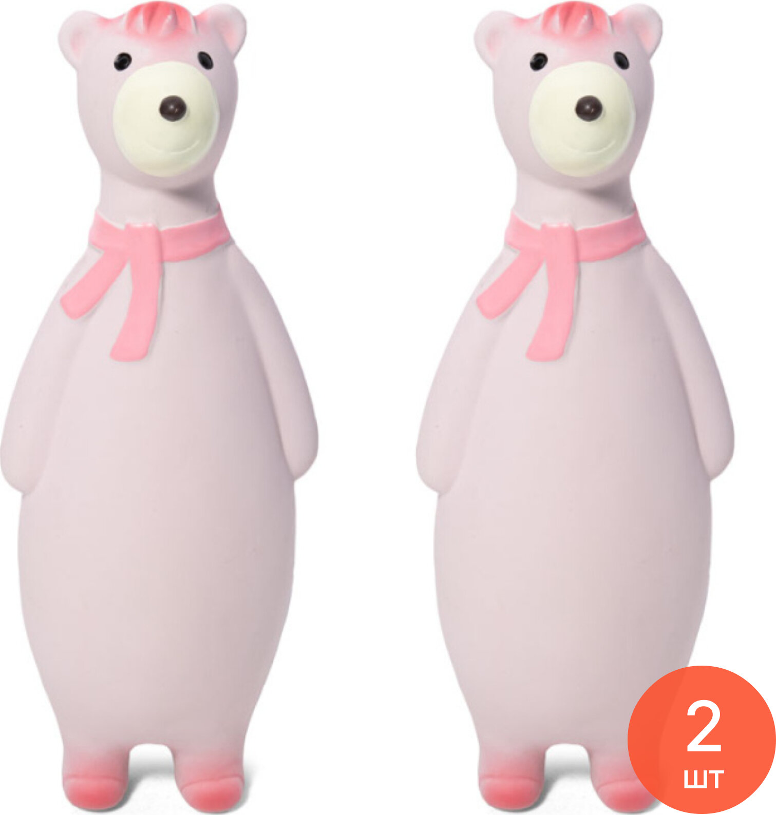 Игрушка для собак Triol / Триол медведь из латекса, размером 21см / зоотовары для животных (комплект из 2 шт)