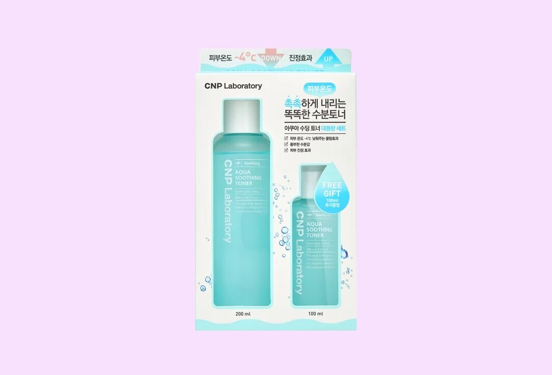 Набор тонеров CNP Laboratory "Aqua soothing", для лица, успокаивающий, 100мл+200мл