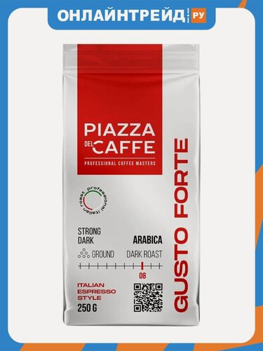 Изображение товара Кофе молотый Piazza Del Caffe Gusto Forte, 250 г