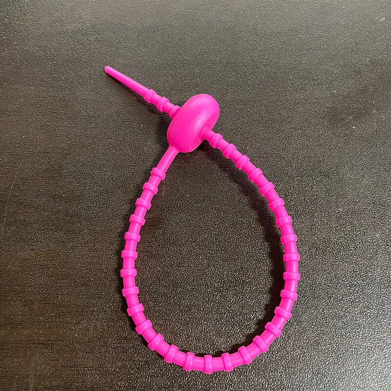 Силиконовые кабельные стяжки ROSE RED