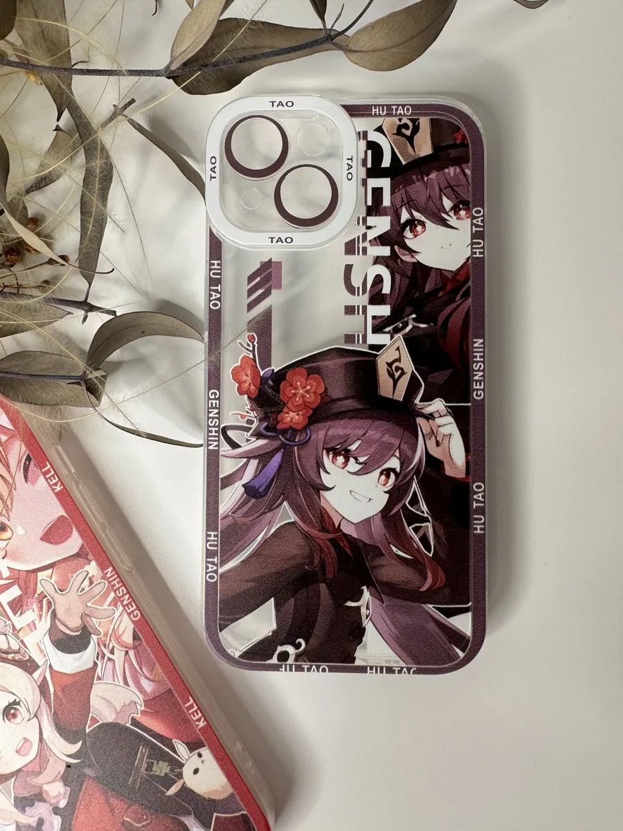 Чехол-Накладка для смартфона Apple iPhone 13 с Ху Тао Геншин Импакт, материал силикон, защита камеры