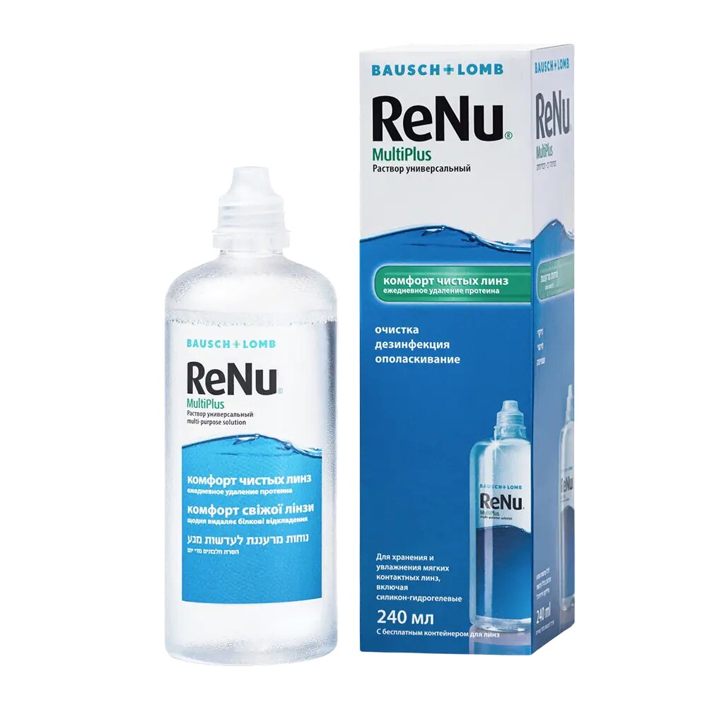 Renu Multiplus Bausch+Lomb Раствор универсальный для контактных линз фл 240 мл 1 шт