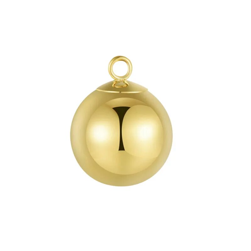 Шарики-шармы из золота 18к Sinya 2.5-10 мм 8mm, yellow gold color