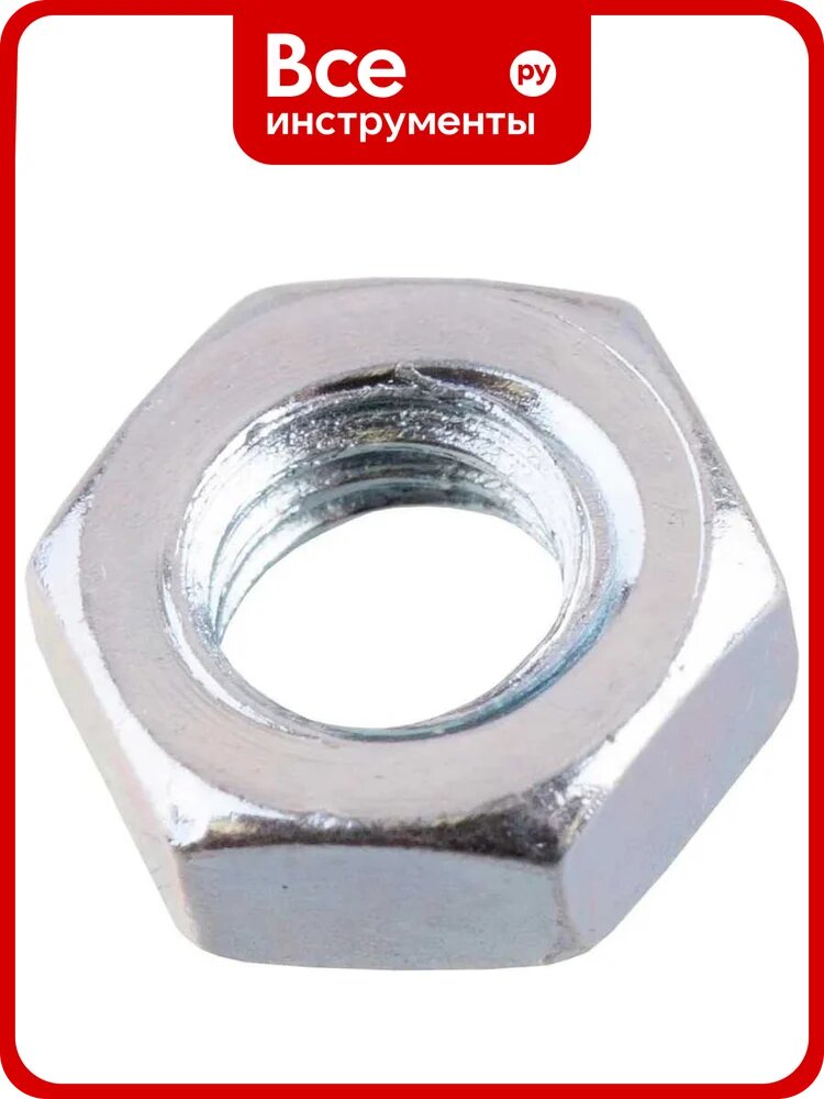 Гайка низкая ЦКИ Глобал DIN936 М6 17H цинк SW10 50шт 51044