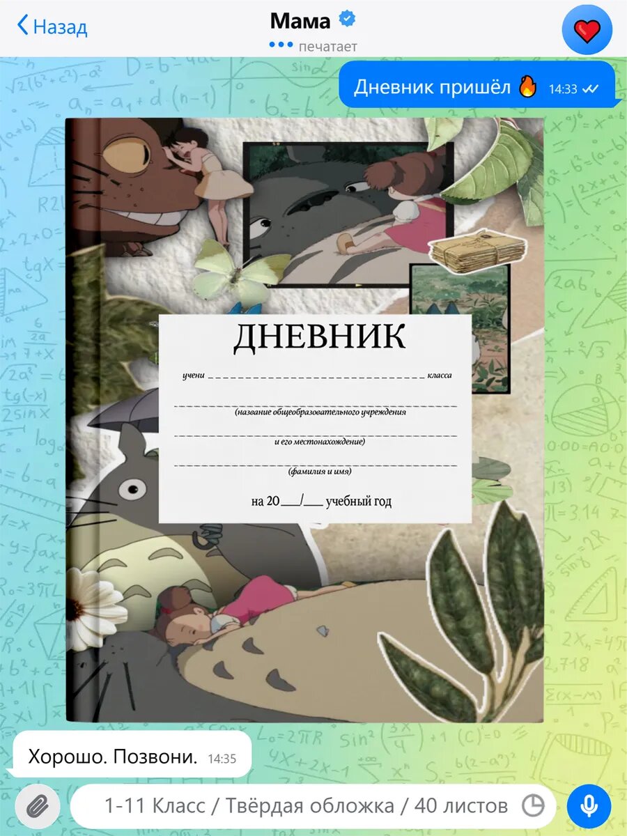 Школьный дневник с принтом Роблокс