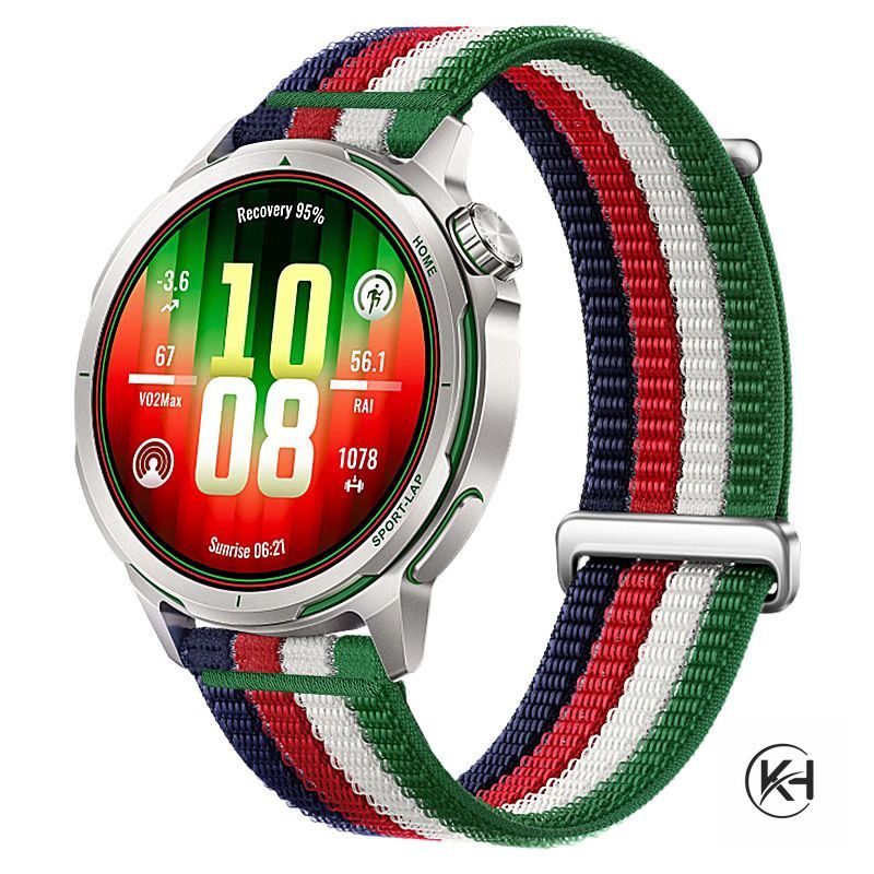 Нейлоновый ремешок для Huawei Watch GT Runner 2 / GT6 / GT5 / GT4 46mm, 22 мм, зеленый