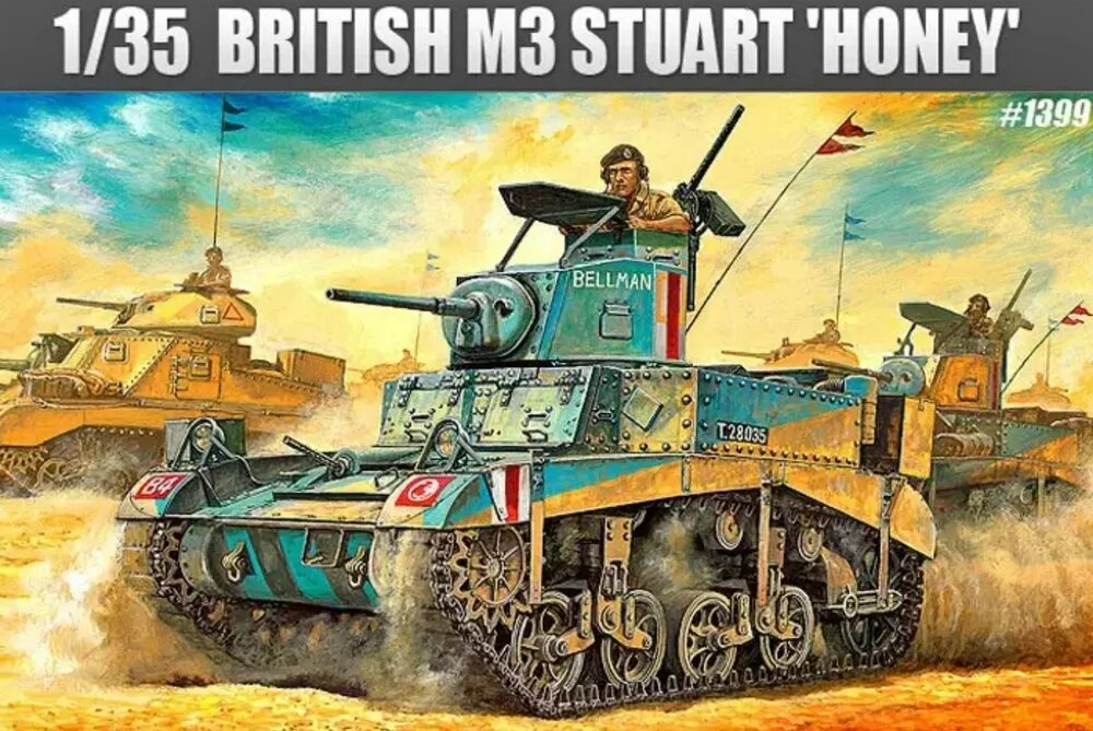 ACADEMY AC13270 1/35 British M3 Stuart "Honey" сборная модель танка
