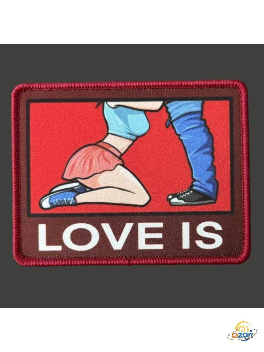 Шеврон На Липучке, "LOVE IS" Патч, Тактическая Нашивка На Рюкзак,9*7cm