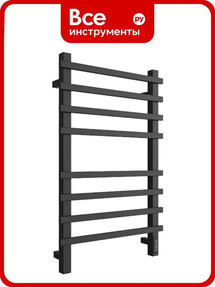 Электрический полотенцесушитель STOUT TECHNO quadro 80x50 Черный матовый SHQ-T2QQ-008050 RG0093DHUEDVCP