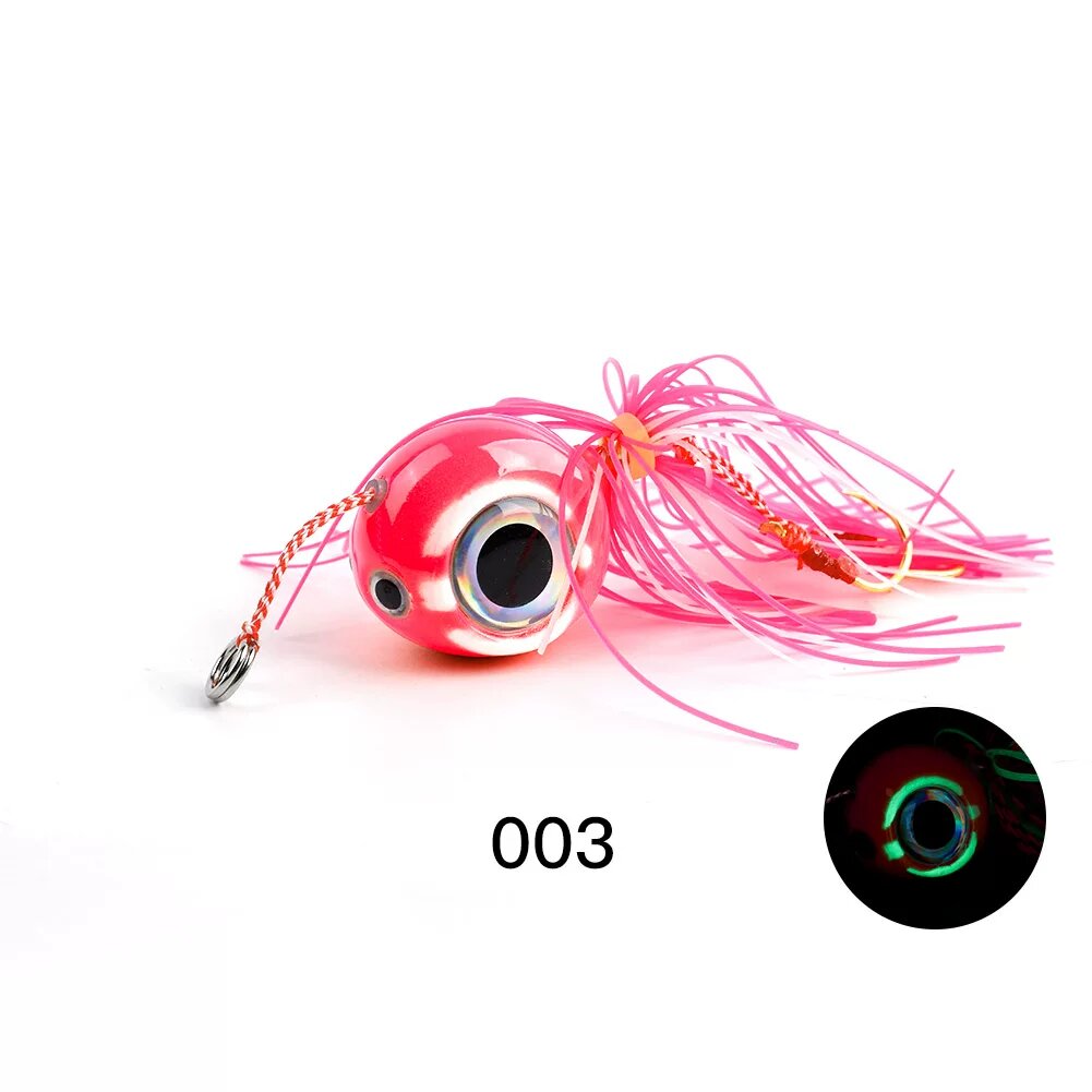 NOEBY Ночной Свет Силиконовая Юбка Jig Head Приманка для Морской Рыбалки, 80г, NK003