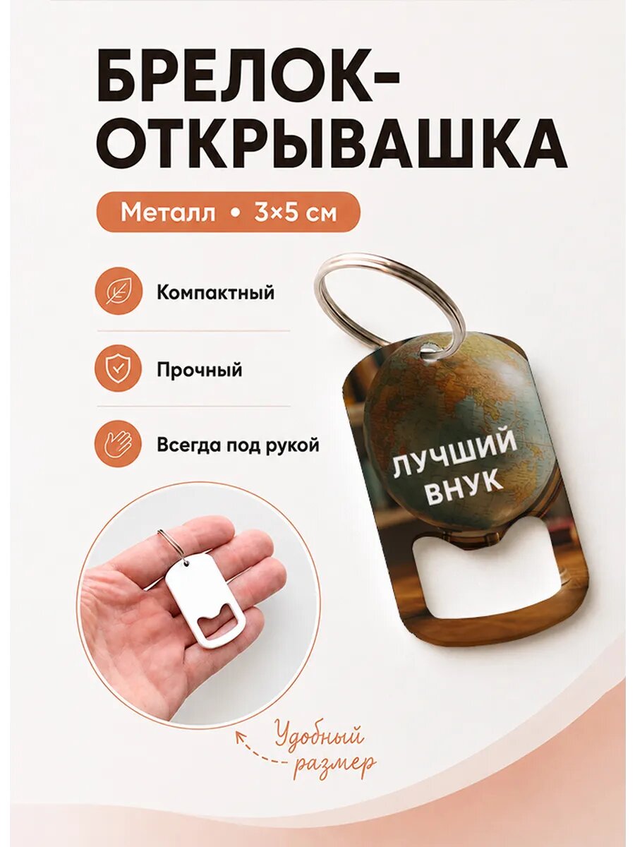 Брелок открывашка "Глобус На Столе"