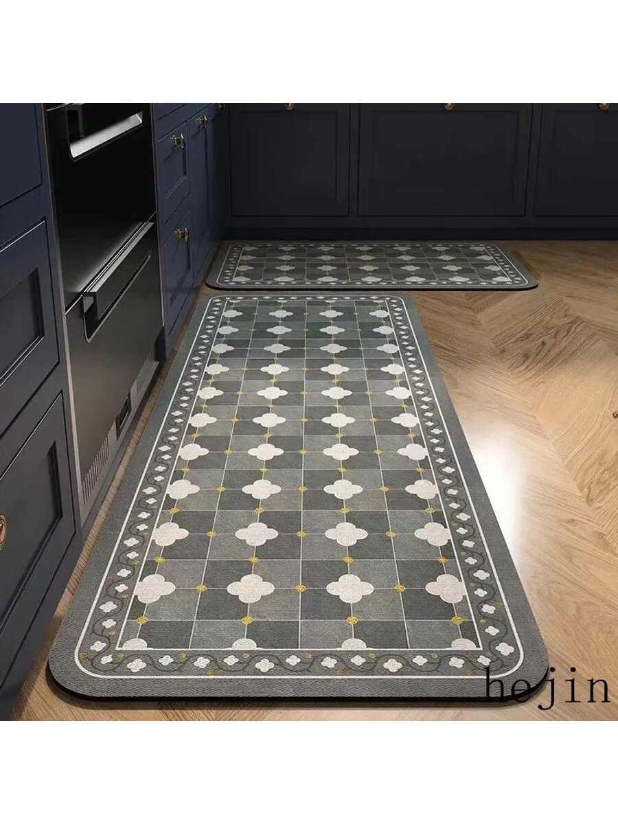 Коврик 60x150 см из диатомового ила с резиновой основой, треугольной формы, в стиле ар-деко