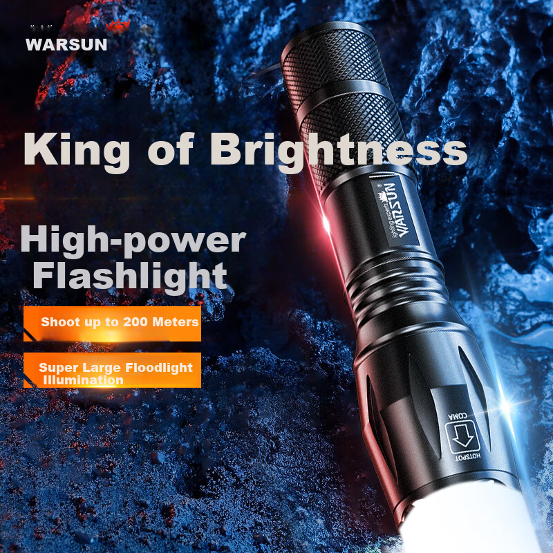 WARSUN X50S высокая интенсивность регулируемый лазерный фонарь для экстренного использования на открытом воздухе