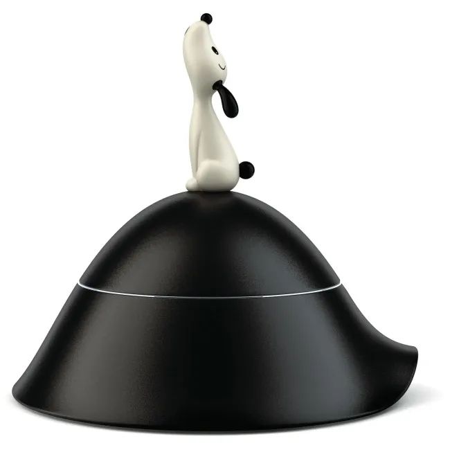 Миска для животных - Alessi Lula - 600 мл, 22.7x21.2см, из термопластичной смолы и нержавеющей стали, черный, AMMI19 B
