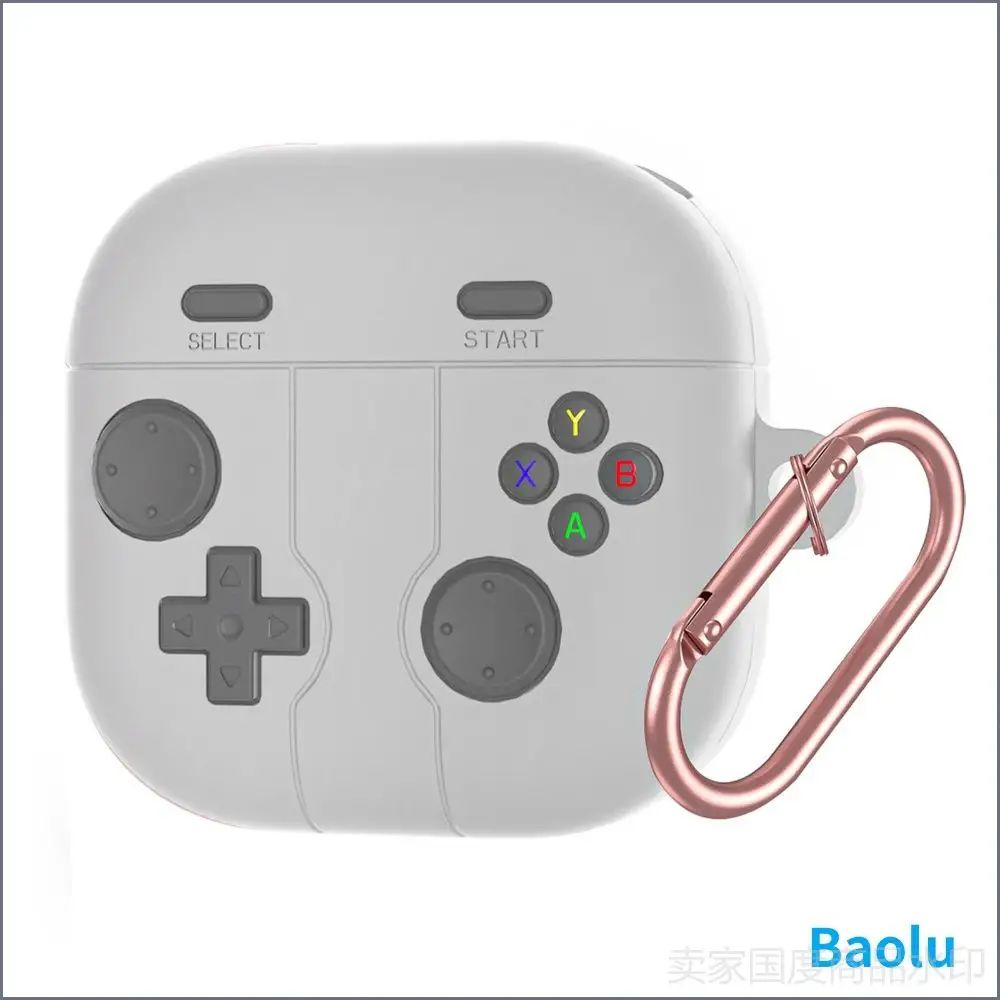 Чехол для наушников Samsung Buds 4 и Buds 4 Pro из жидкого силикона с металлическим карабином