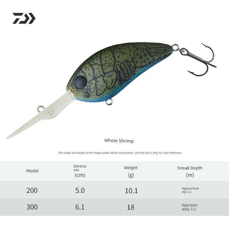DAIWA Steez Crankbait Рыболовная Приманка - Креветка, 6.1 см Длина, 18 г Вес для Ловли Окуня и Щуки
