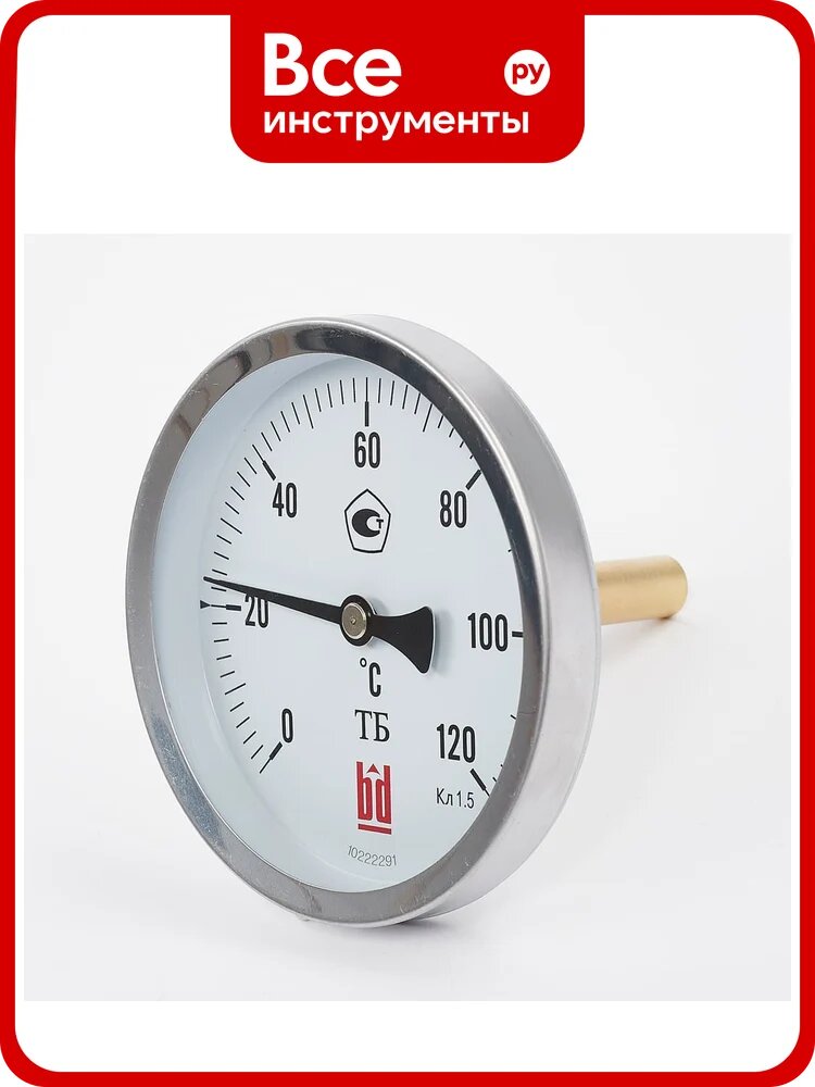 Биметаллический термометр BD ТБ 150Т/200 (0-120 °C), G 1/2, 1,5 рос, 5152308112377