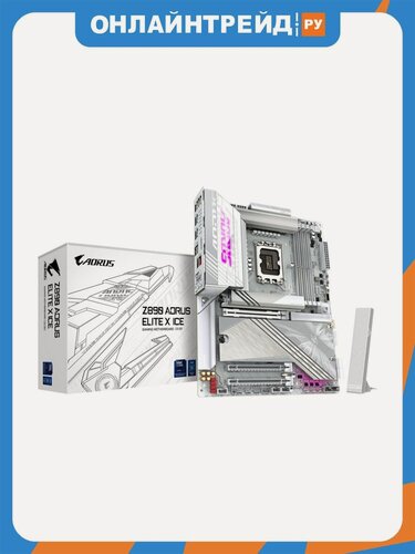 Изображение товара Материнская плата Gigabyte Z890 AORUS ELITE X ICE (LGA1851, ATX)