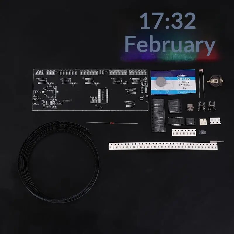 LED Цифровые часы с автояркостью, Multicolor